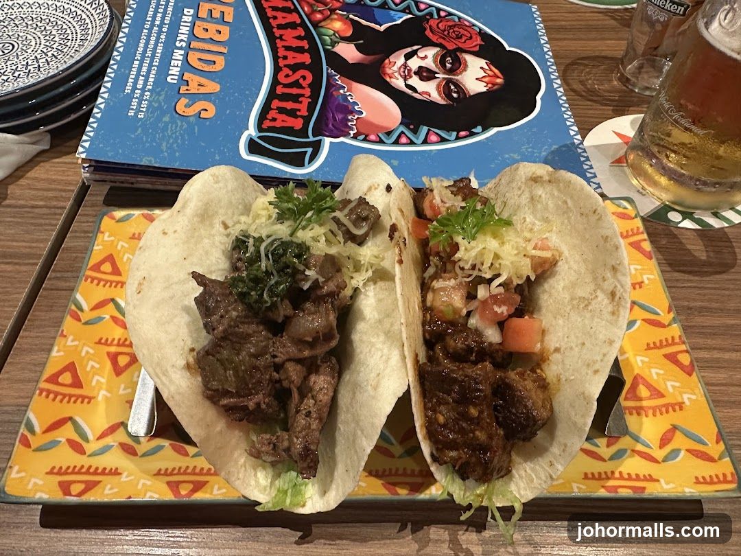Tacos and Drinks Menu