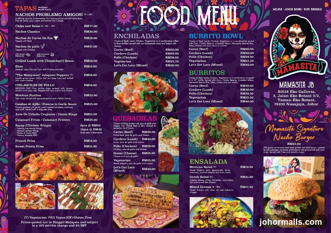 MAMASITA FOOD MENU
