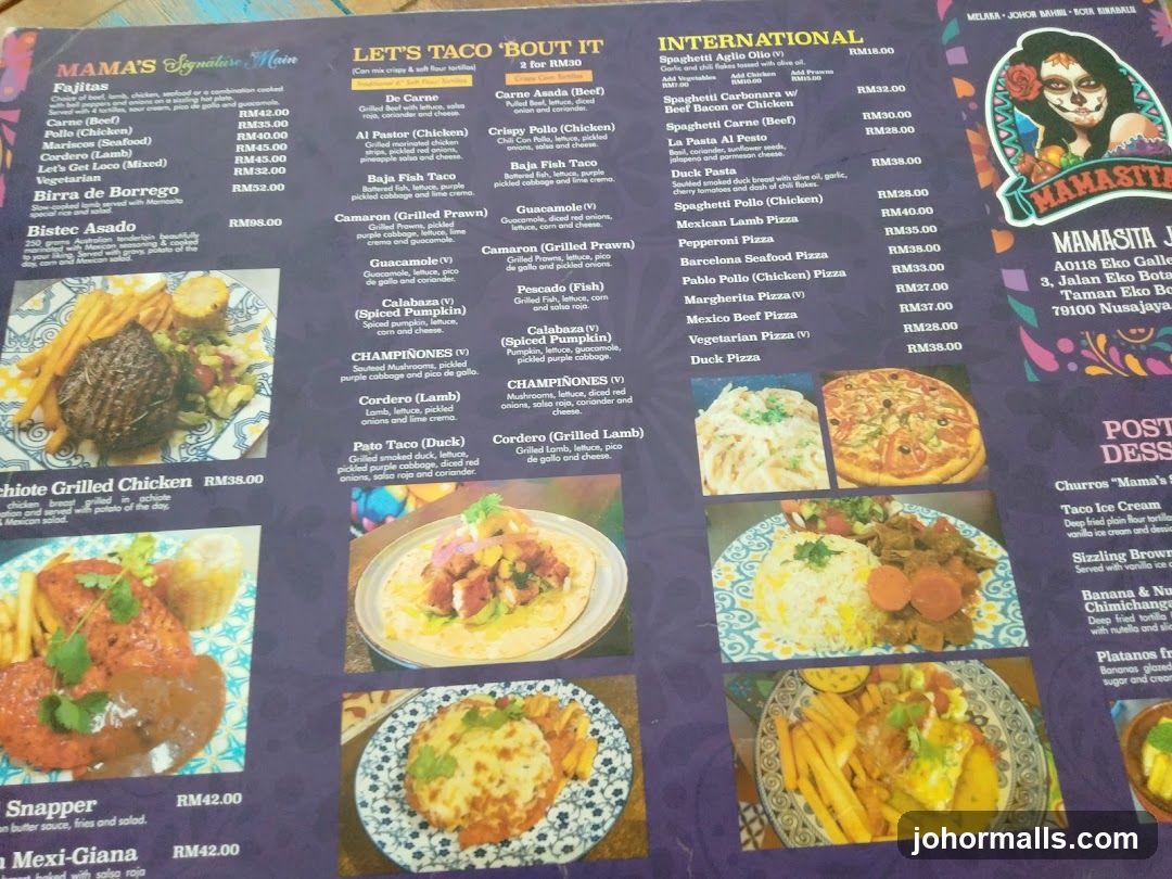MAMASITA Menu