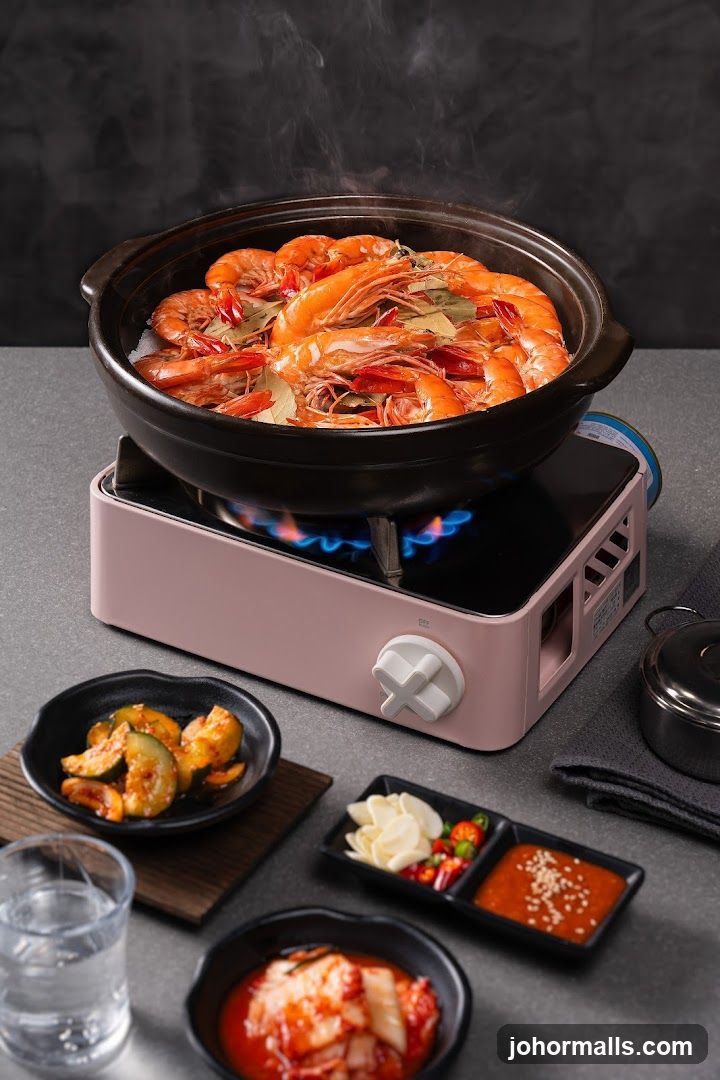 Steaming Pot of Shrimp