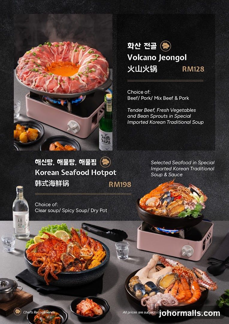 Korean Hotpot Menu