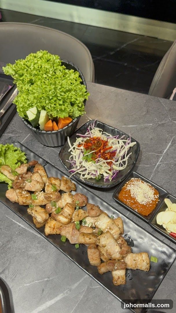 Grilled Pork Belly with Side Dishes