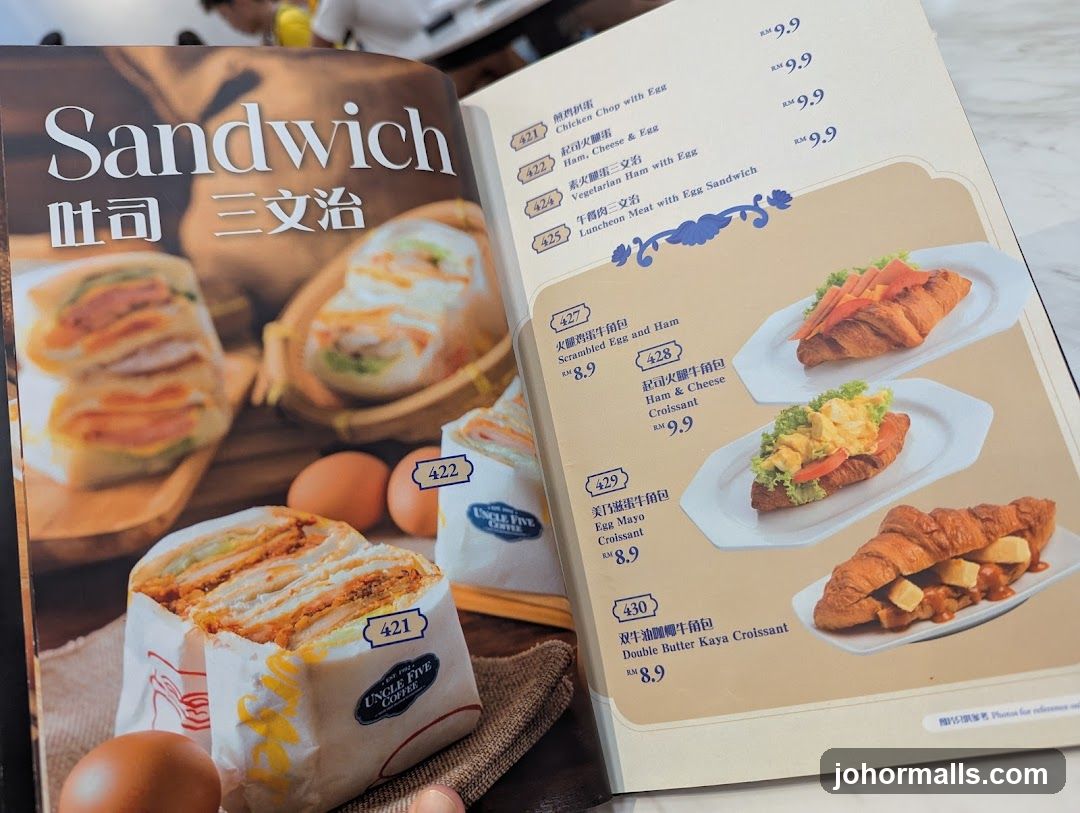 Sandwich Menu