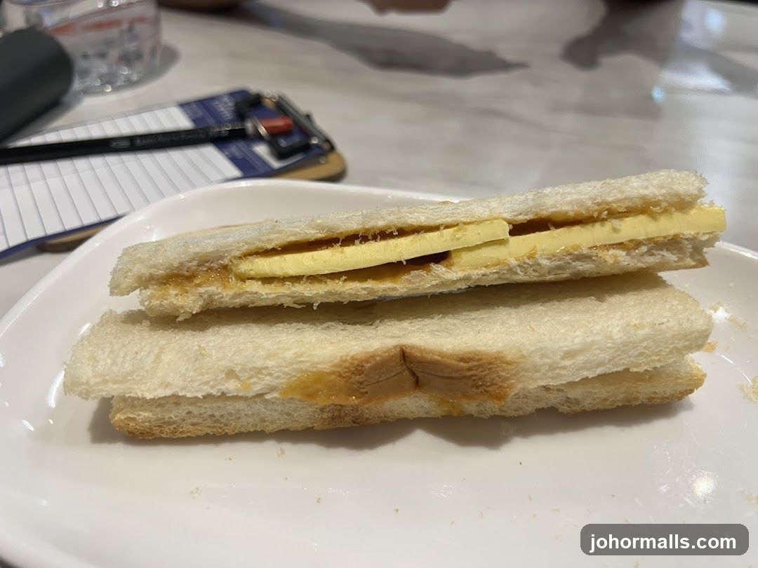 Butter and Peanut Butter Sandwich