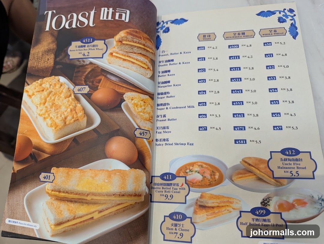 Toast Menu