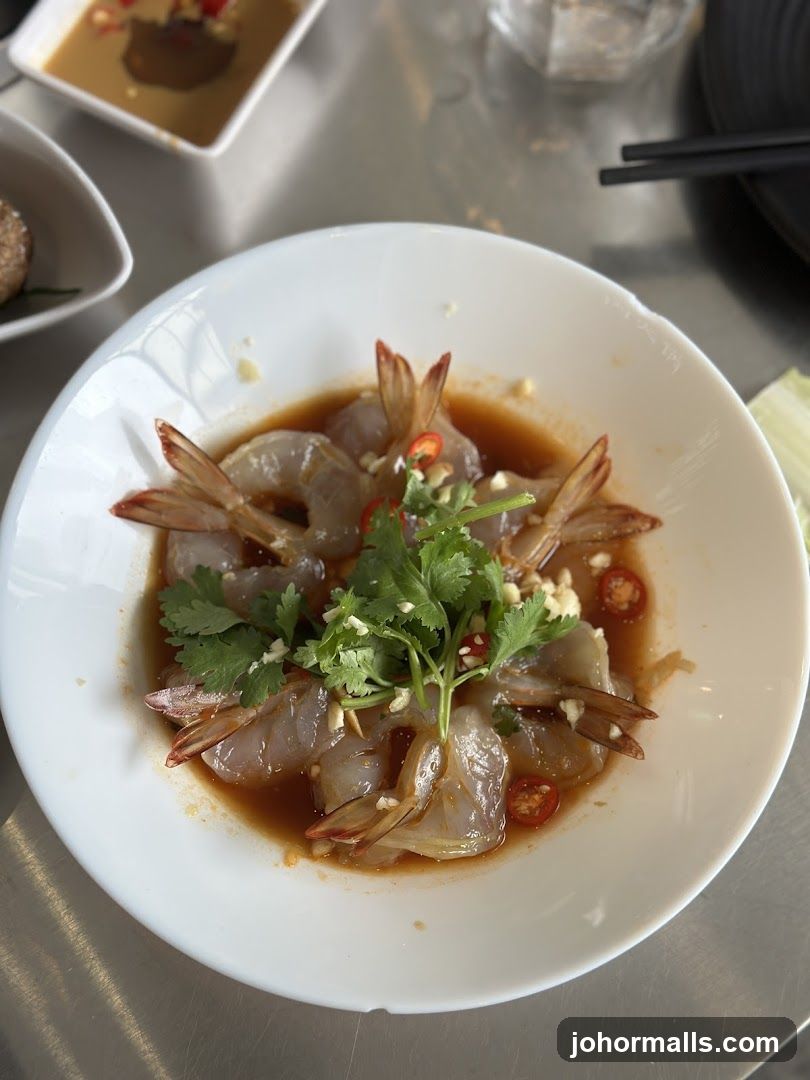 Raw Shrimp Dish