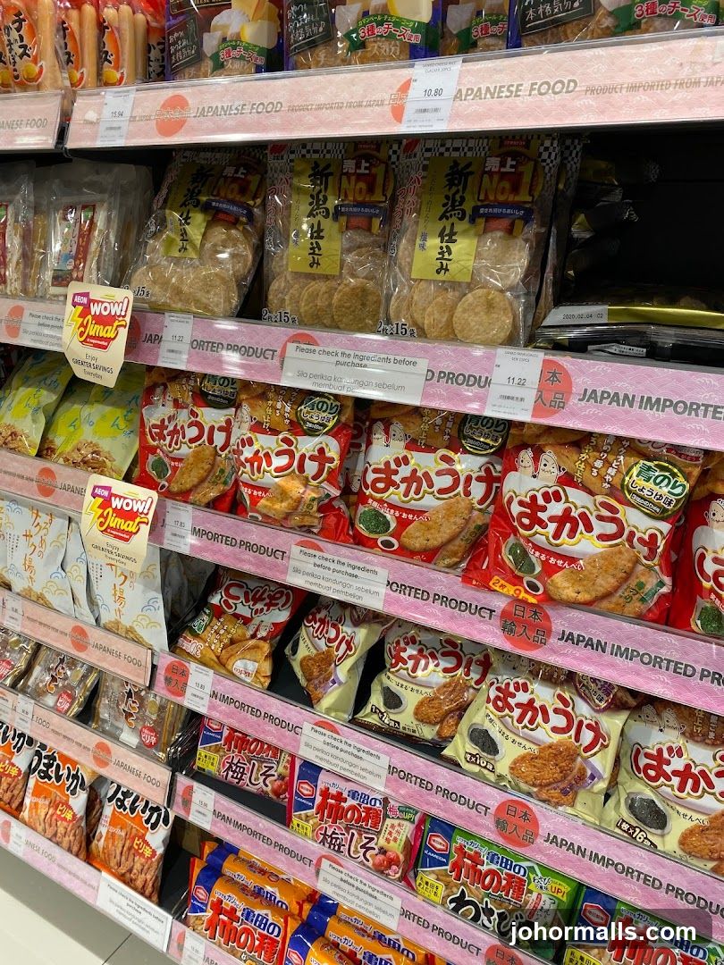 Japanese Snacks on Shelves