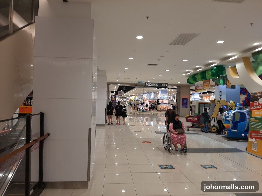 Mall Interior with Shops and Play Area