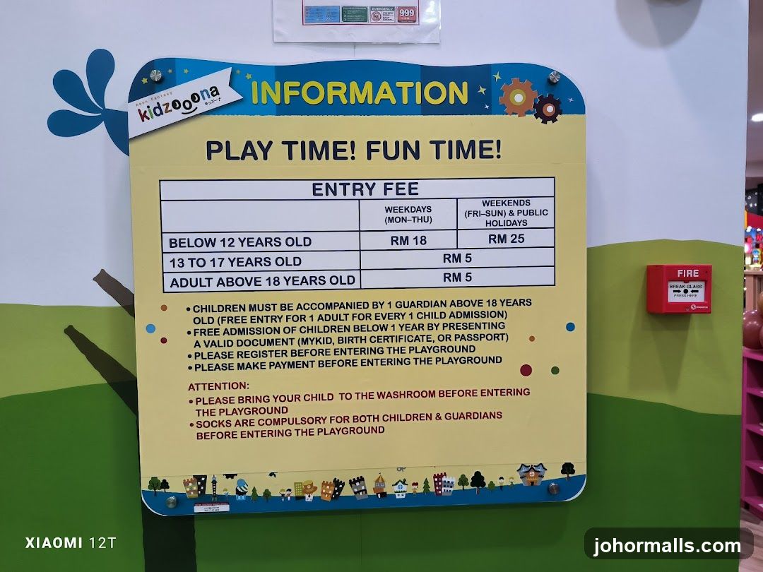 Kidzooona Information Board