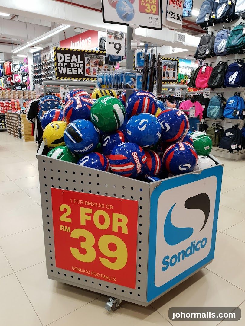 Sondico Footballs Display