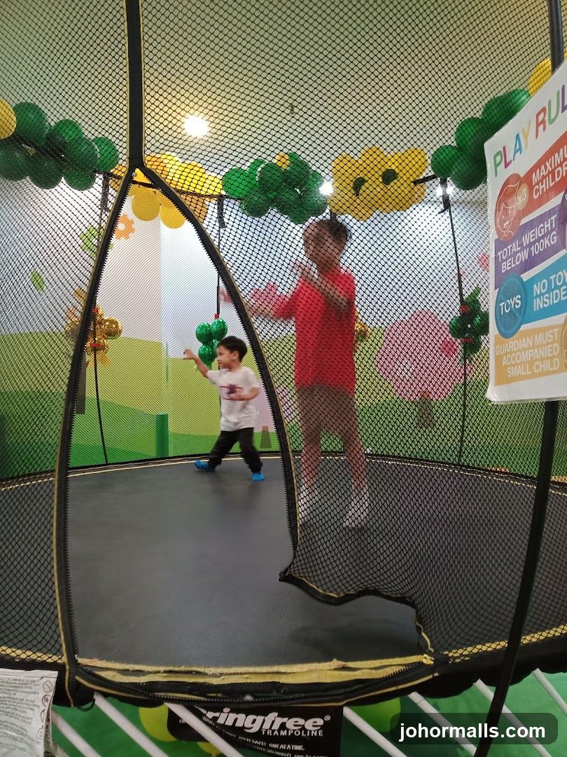 Children on a trampoline