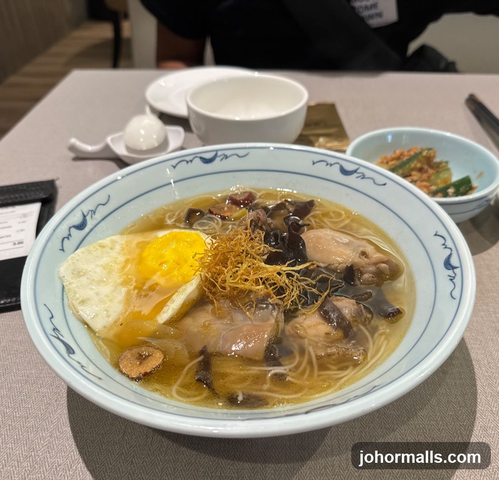 Noodle Soup with Egg and Chicken