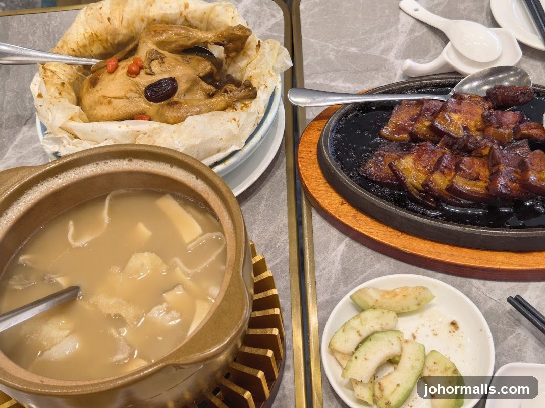 Table with various dishes