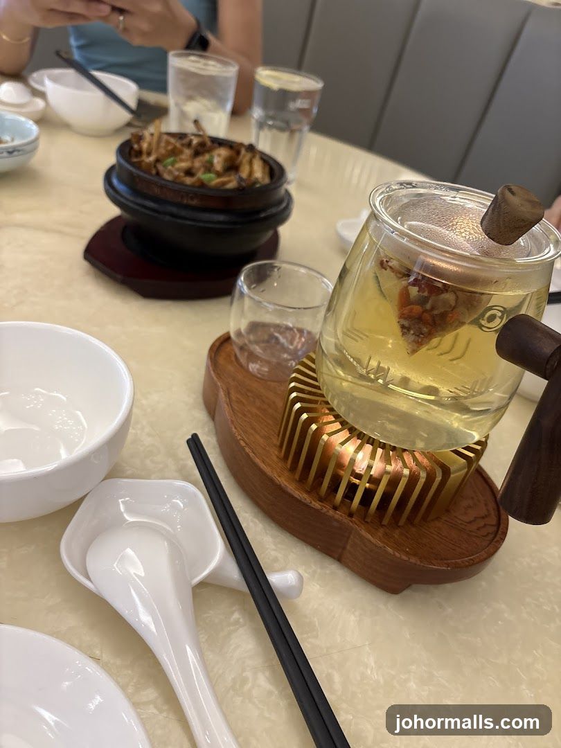 Table Setting with Tea and Food