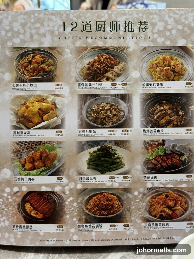 CHEF'S RECOMMENDATIONS