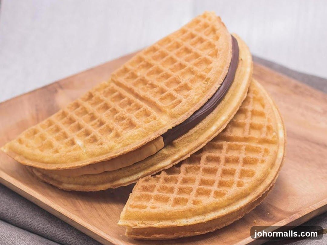 Waffles with Chocolate Filling