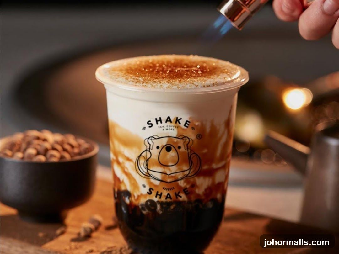 Brown Sugar Boba Drink Being Torched