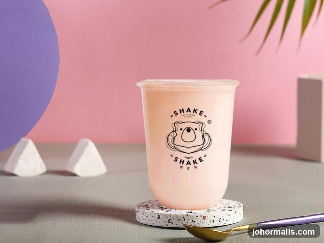 Beverage with logo