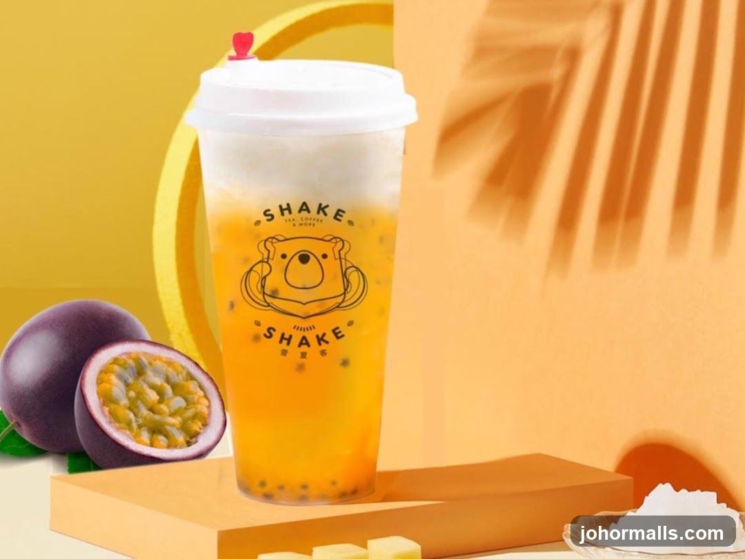 Passion Fruit Drink with Bear Logo