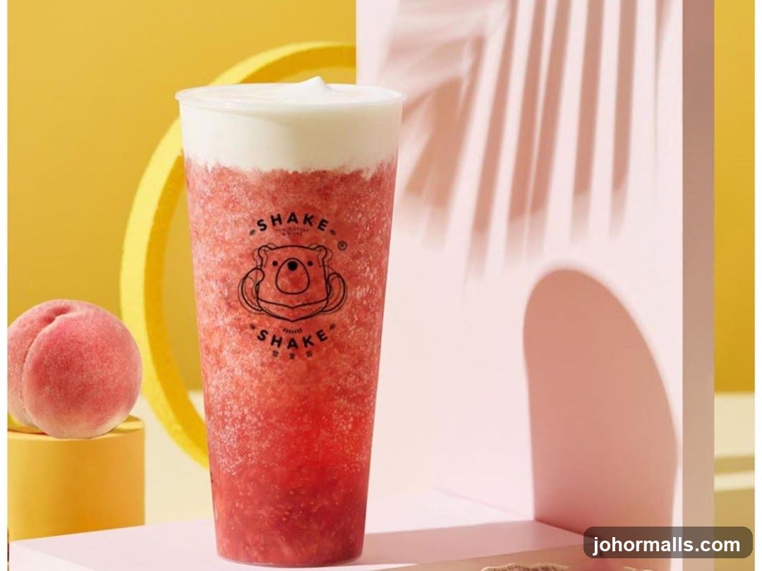 Peach Smoothie with Cream Topping