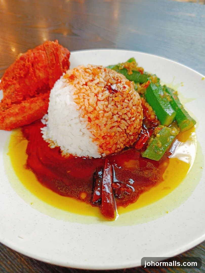 Nasi Lemak with Fried Chicken