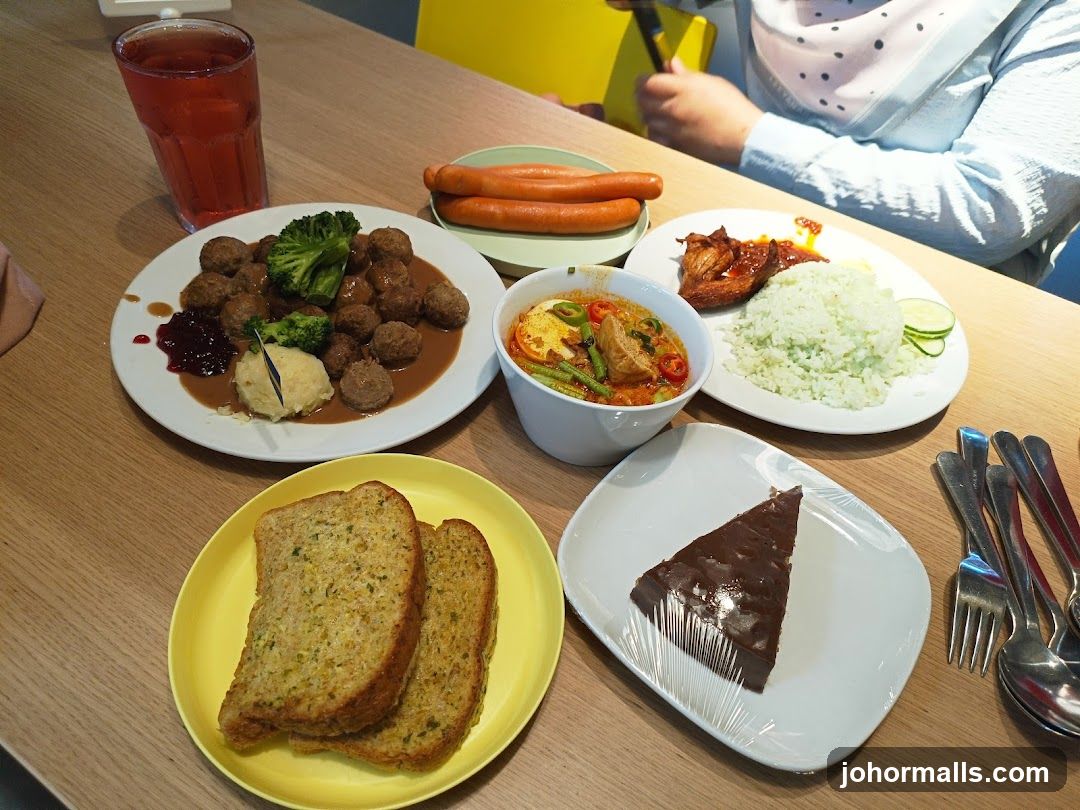 Table with various food items