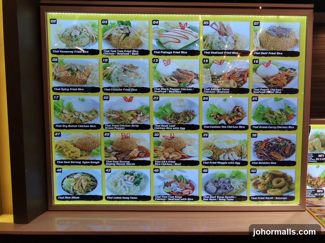 Thai Food Menu