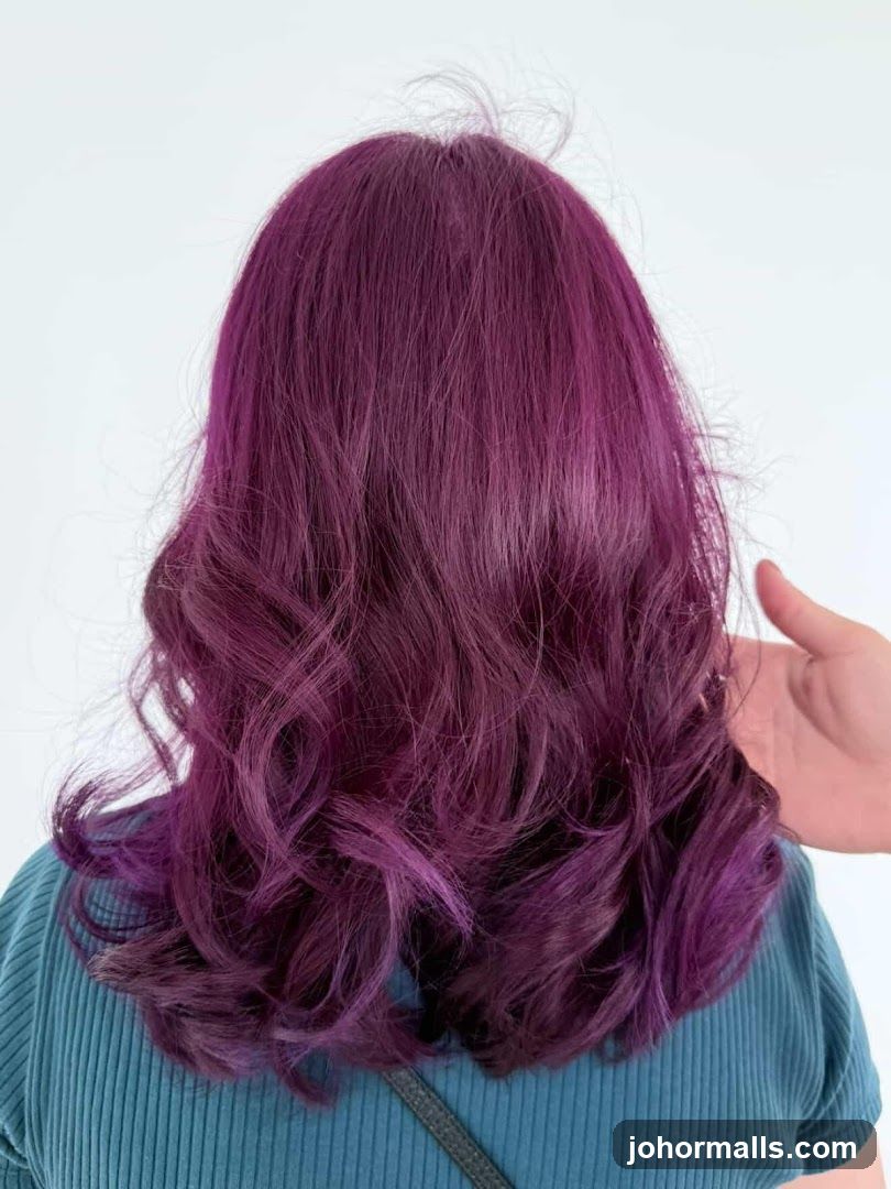 Woman with purple hair
