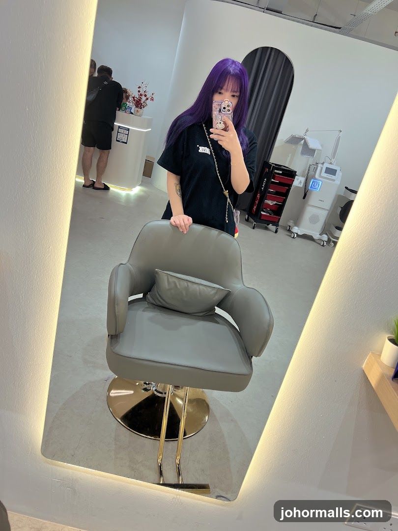 Salon Interior with Woman