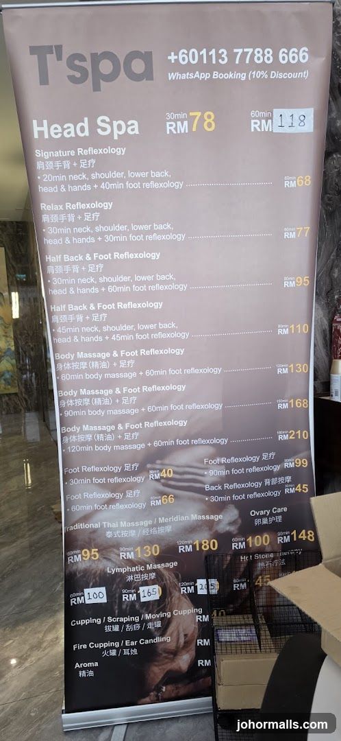 T'spa Menu