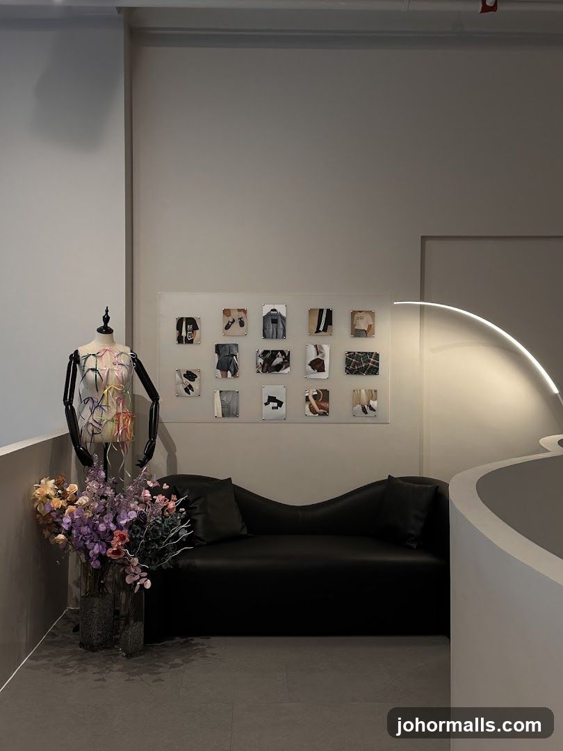 Fashion Display with Mannequin and Sofa