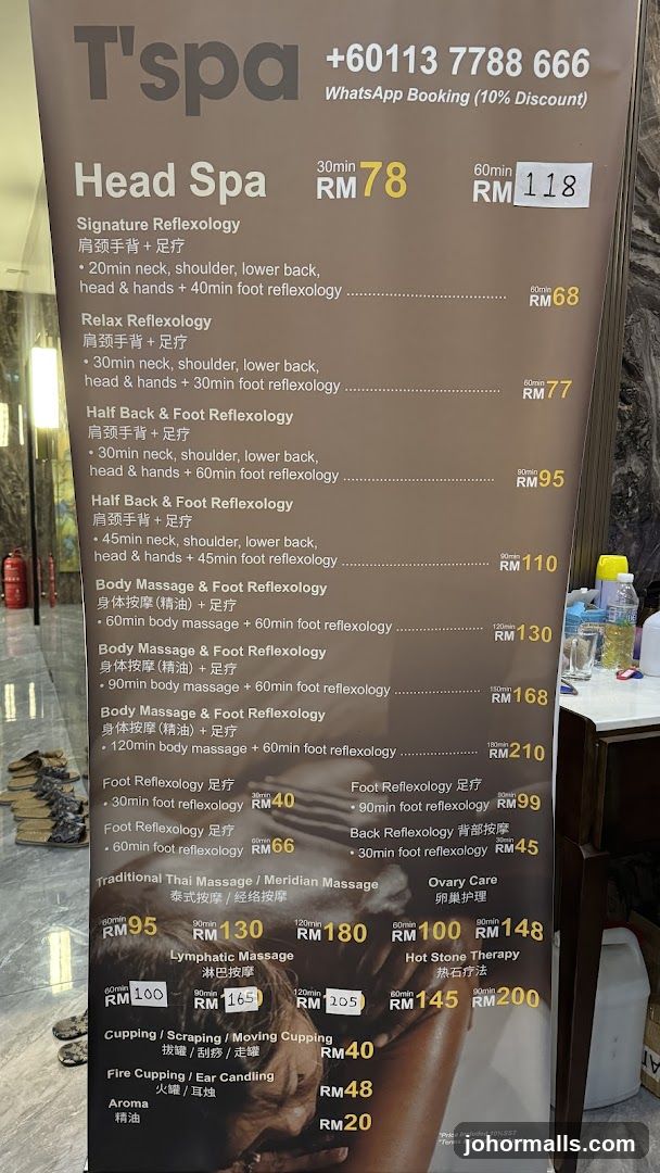 T'spa Menu