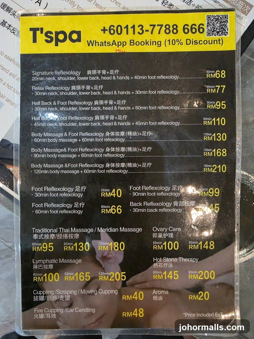 T'spa Menu