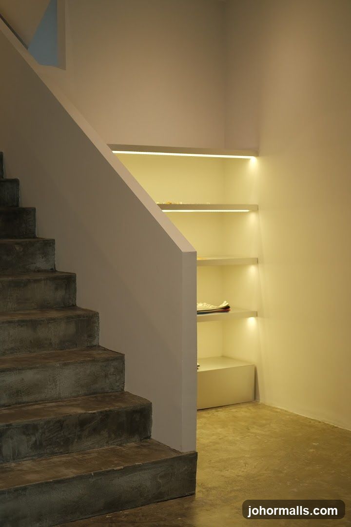 Staircase and Shelving