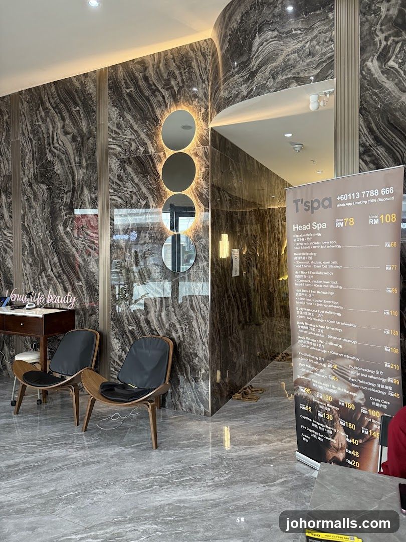 Spa Interior with Menu