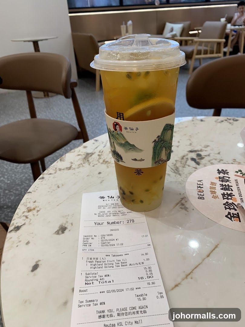 Beverage and Receipt