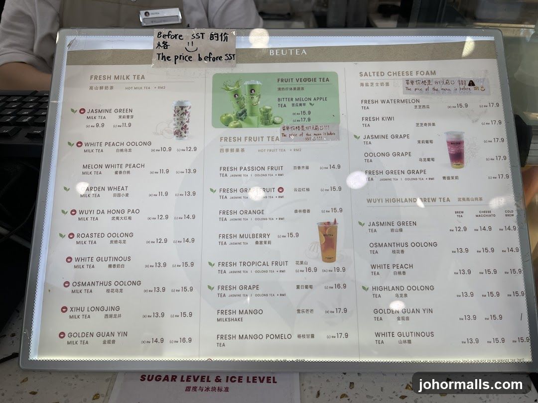 BEUTEA Menu