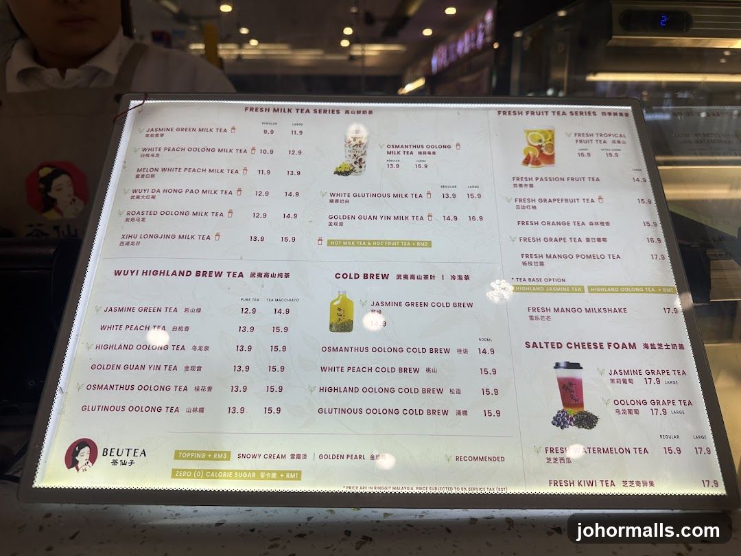 BEUTEA Menu