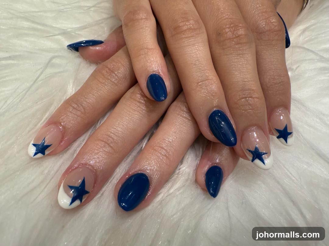 Nails with Star Design
