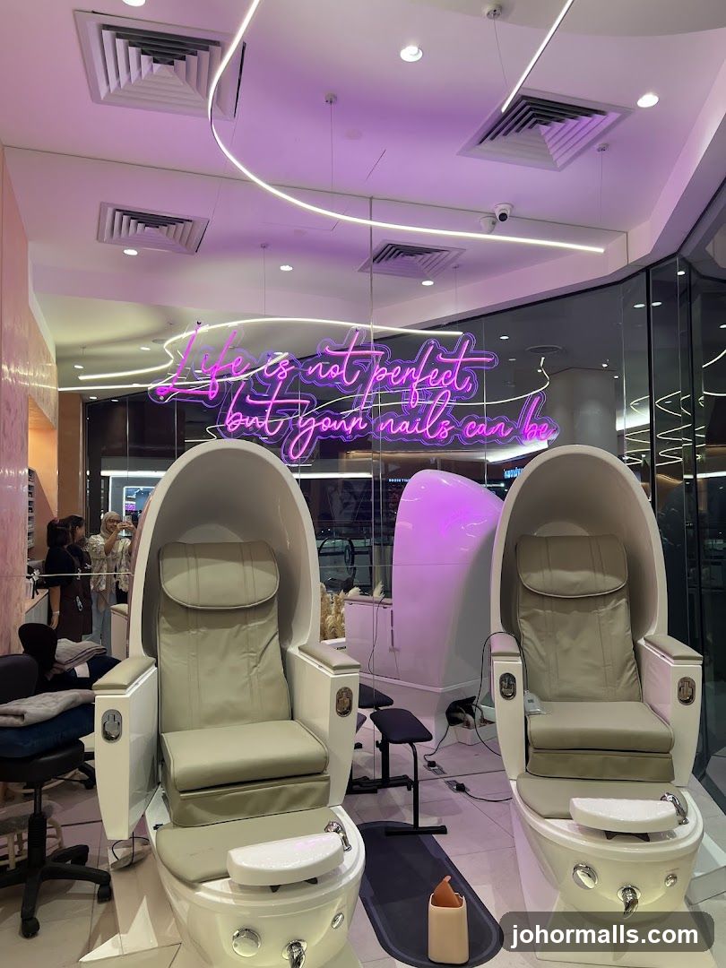 Nail Salon Interior with Pedicure Chairs