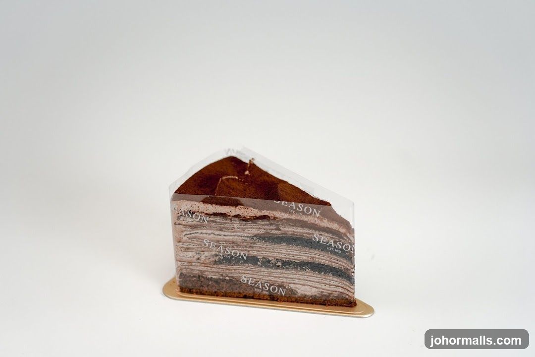 Chocolate Mille Crepe Cake Slice