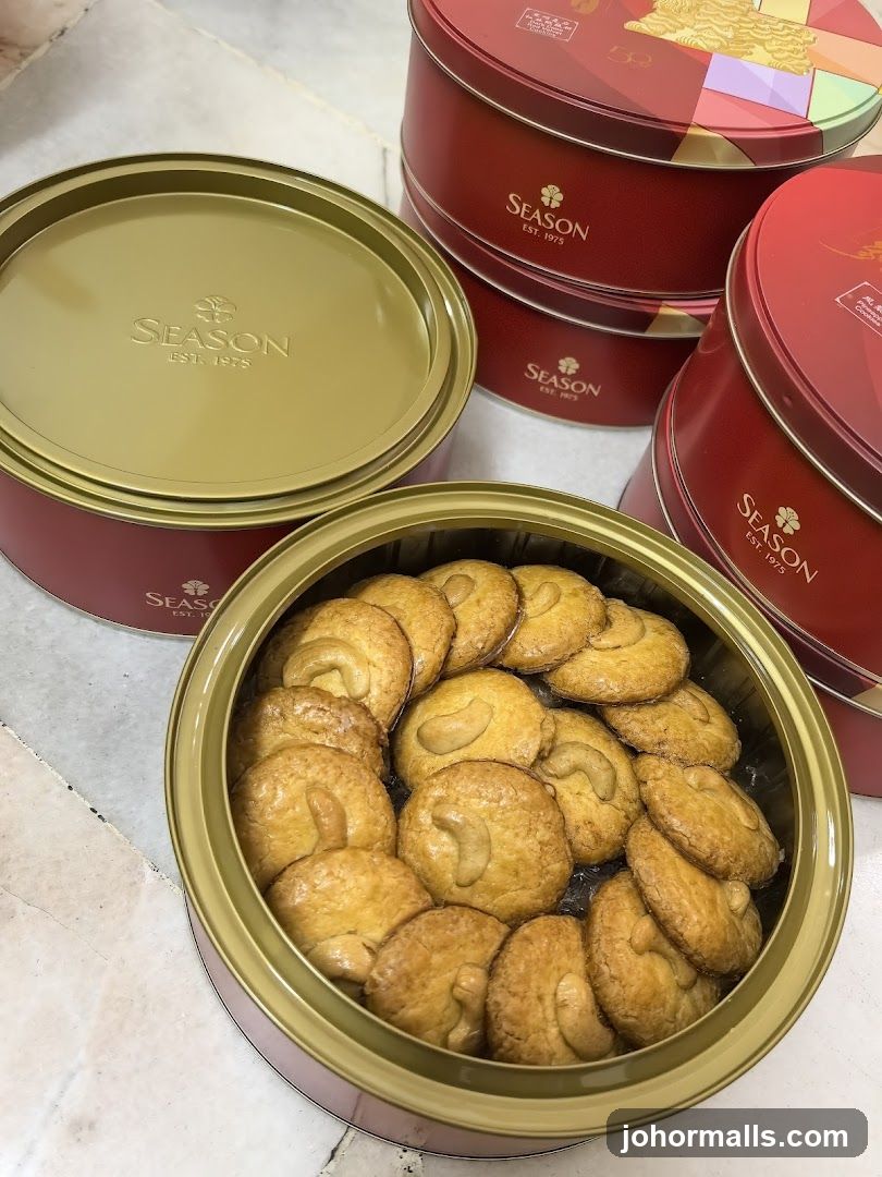 Cashew Cookies in Tins