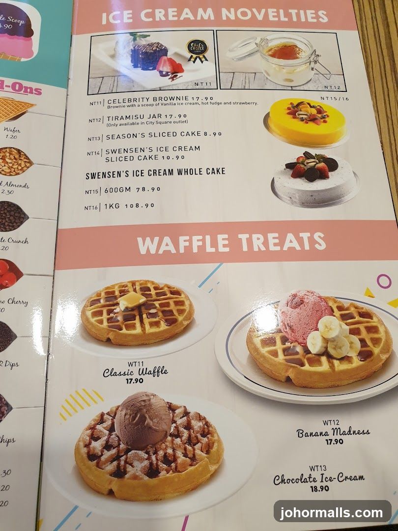 ICE CREAM NOVELTIES & WAFFLE TREATS