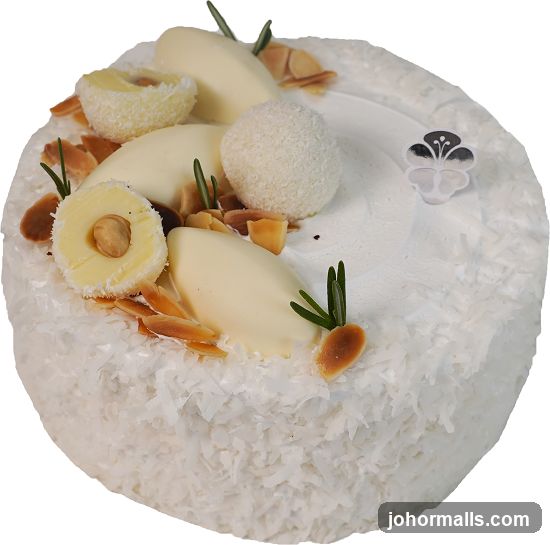 White Cake with Coconut and Almonds
