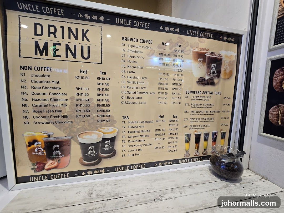 UNCLE COFFEE DRINK MENU
