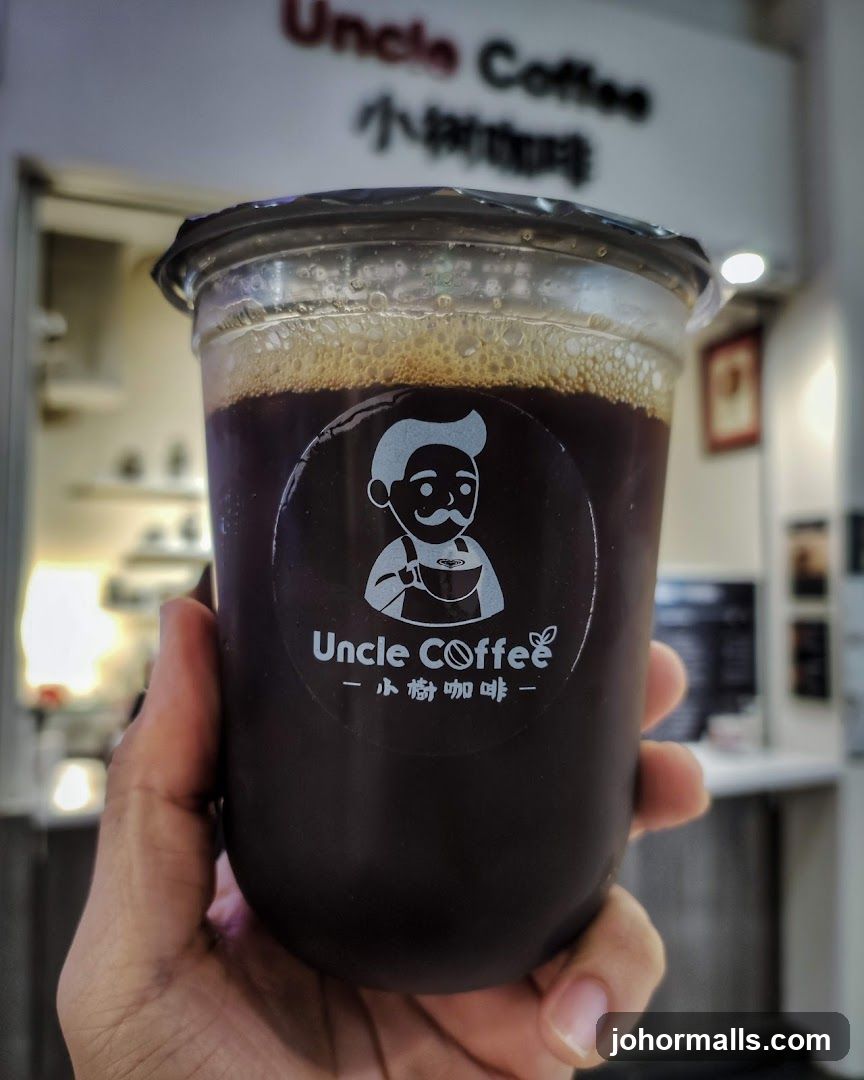 Iced Coffee with Uncle Coffee Logo