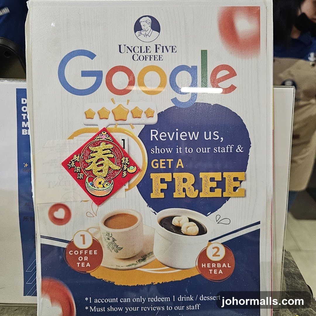 Uncle Five Coffee Google Review Promotion