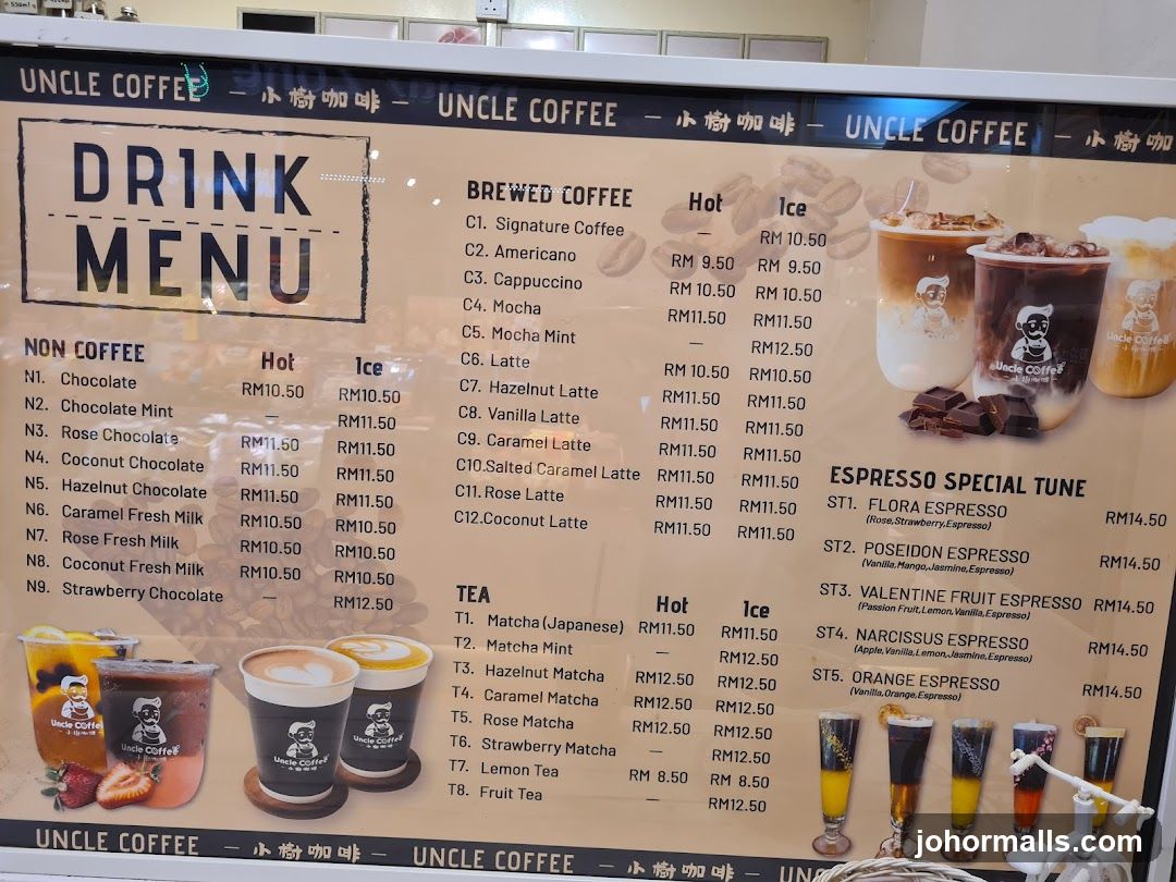 Uncle Coffee Drink Menu