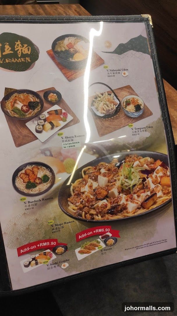 V. Ramen Menu