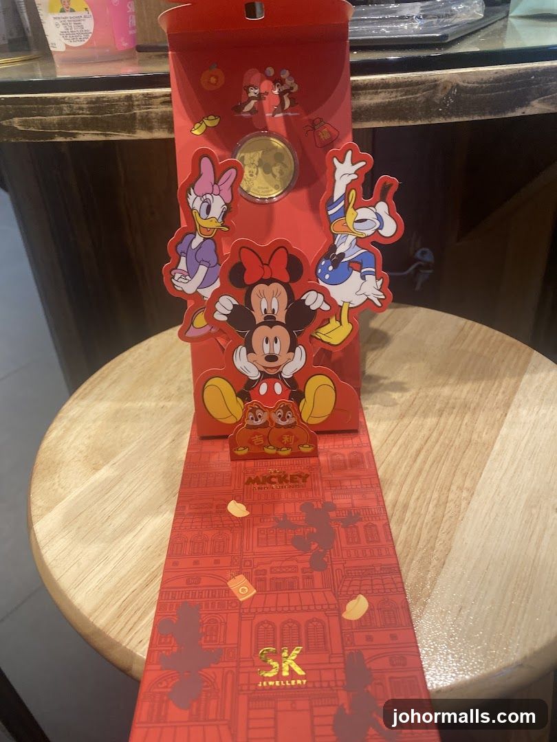 Mickey and Friends Themed Red Packet with Gold Coin